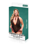 Teacher's Pet Schoolgirl See Thru Crotchless Teddy W/Tie Black/Red