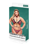 Teacher's Pet Baddie Schoolgirl Top W/Bow Tie & Panty Red/Black