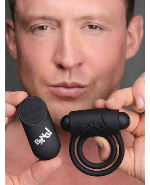 Bang! Vibrating Cock Ring & Bullet W/Remote Control