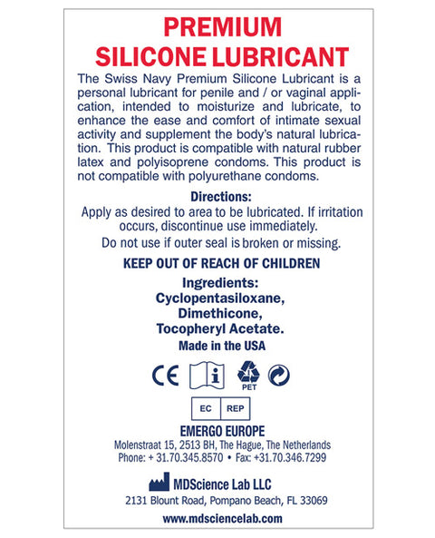 Swiss Navy Lube Silicone - 16 oz