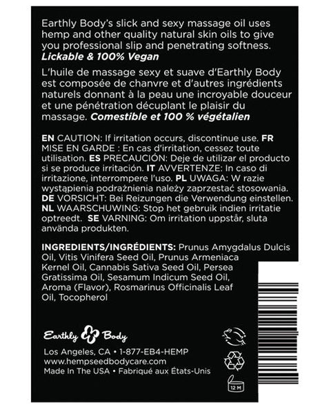 Earthly Body Edible Massage Oil - 2 oz