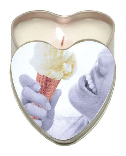 Earthly Body Suntouched Hemp Edible Candle - 4.7 oz Heart Tin
