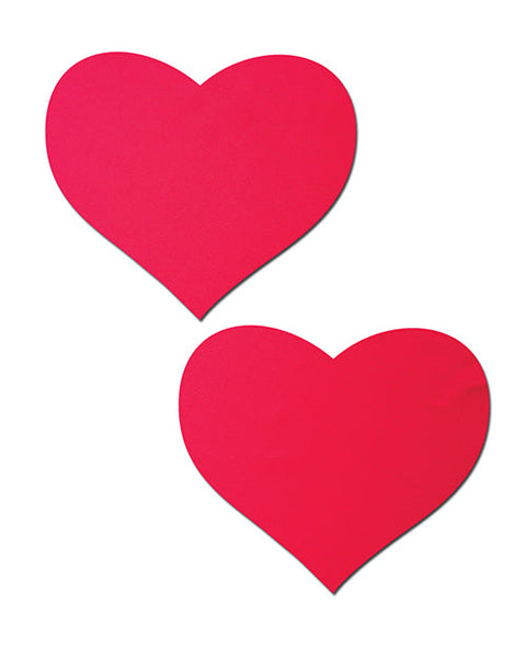 Pastease Basic Heart Black Light Rearchived - Neon Red O/S