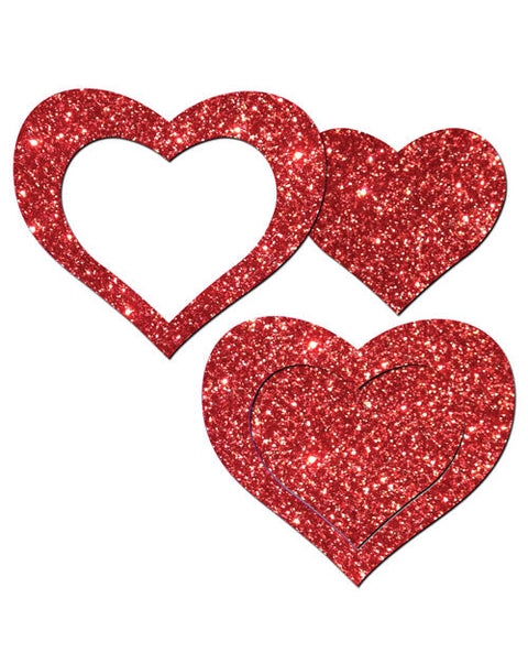 Pastease Premium Glitter Peek a Boob Hearts