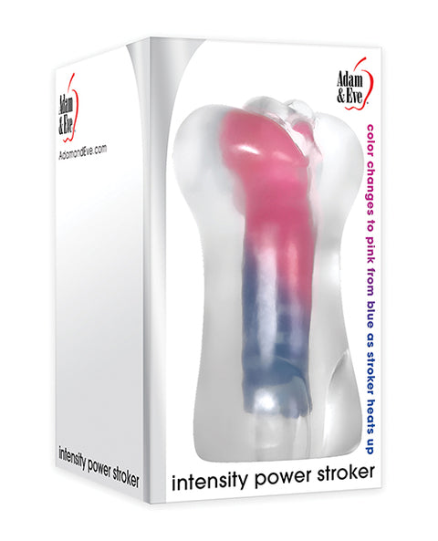 Adam & Eve Intensity Power Stroker - Clear/Blue