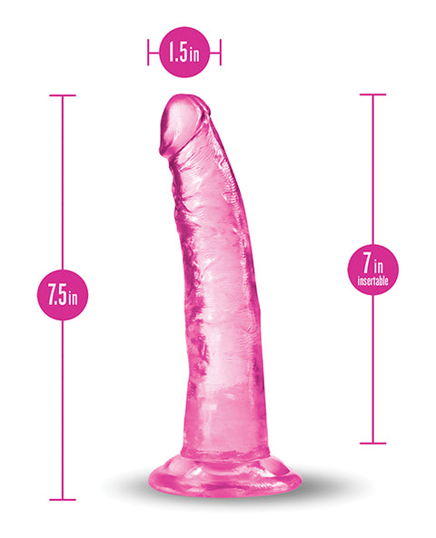 Blush B Yours Plus 7.5" Lust n' Thrust Dildo - Pink