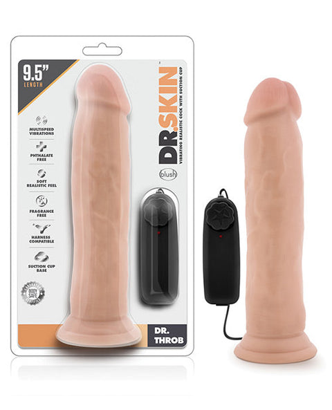 Blush Dr. Skin Dr. Throb 9.5" Cock w/Suction Cup