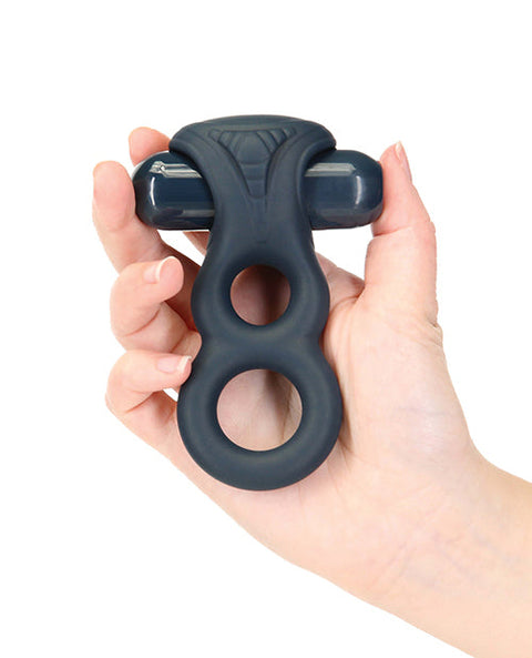 Lux archived Triad 4.5" Vibrating Dual Ring w/Remote - Dark Blue