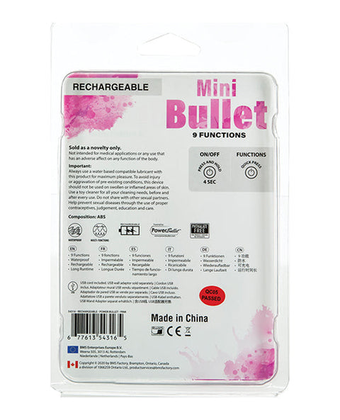 Mini Bullet Rechargeable Bullet - 9 Functions