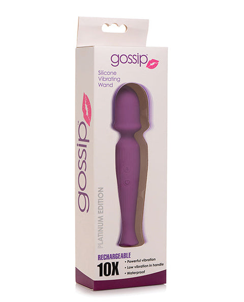 Curve Toys Gossip Silicone Vibrating Wand 10x
