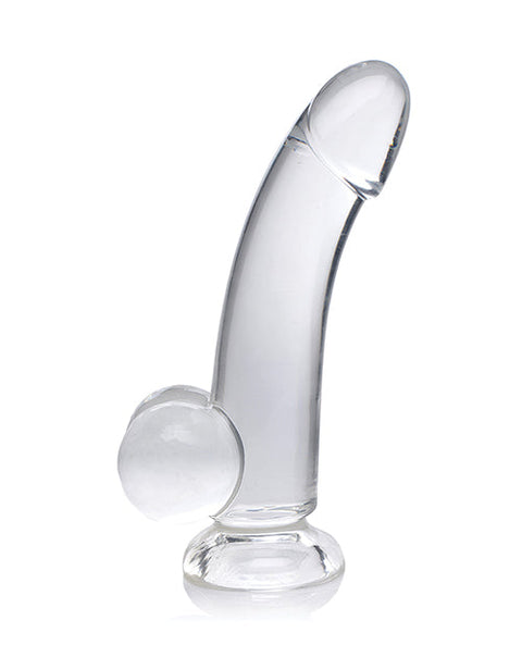 Curve Toys Jock C-Thru 8" Smooth Dong w/Balls - Clear