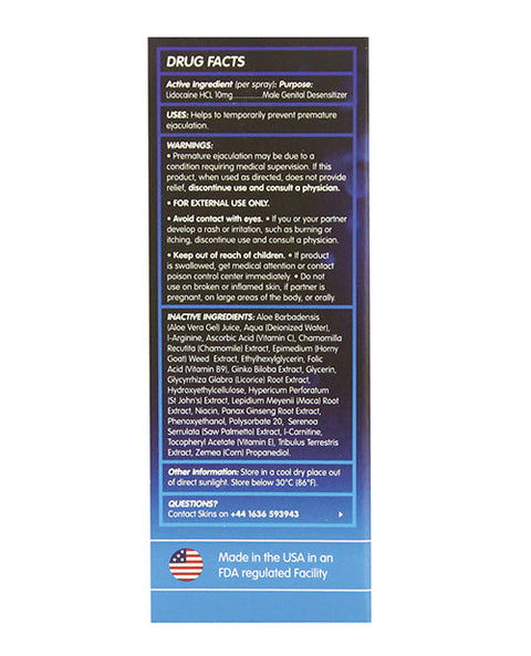 Skins Lidocaine Delay Spray - 15 ml