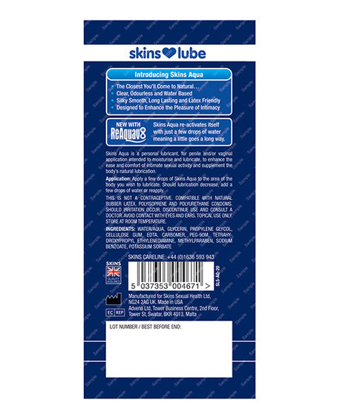 Skins Aqua Water Based Lubricant