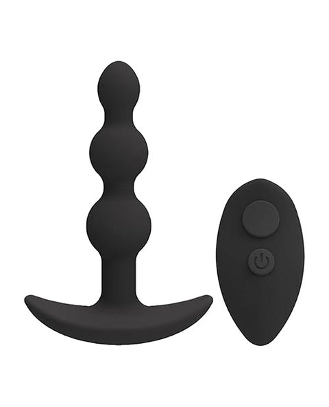 A Play Beaded Rechargeable Silicone Anal Plug w/Remote