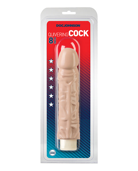 Quivering 8" Cock Vibe - White