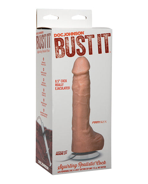 Bust It Squirting Realistic Cock w/1 oz Nut Butter