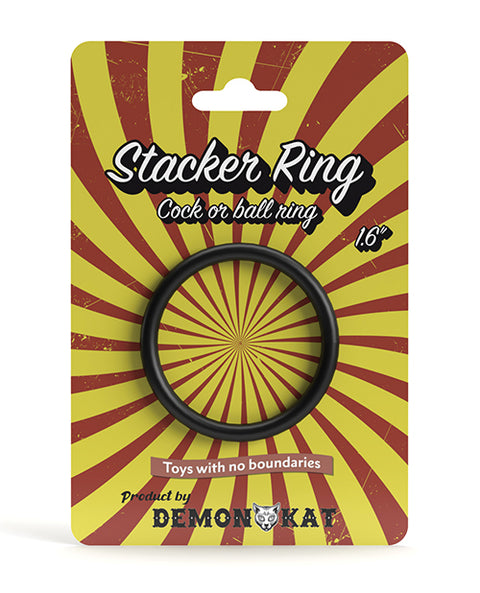 Demon Kat 1.6' Stacker Ring - Black