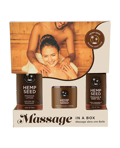 Earthly Body Hemp Seed Massage in a Box - Asst.