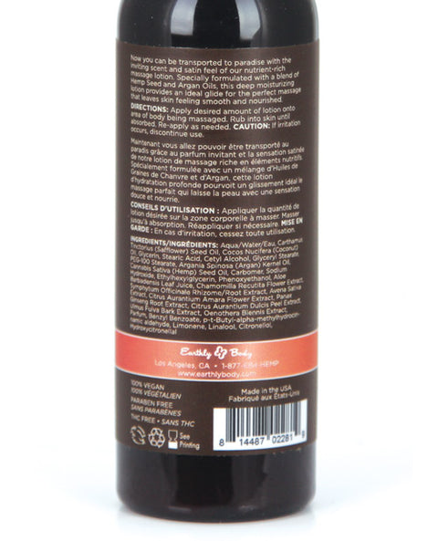 Earthly Body Hemp Seed Massage Lotion - 2 oz Isle of You