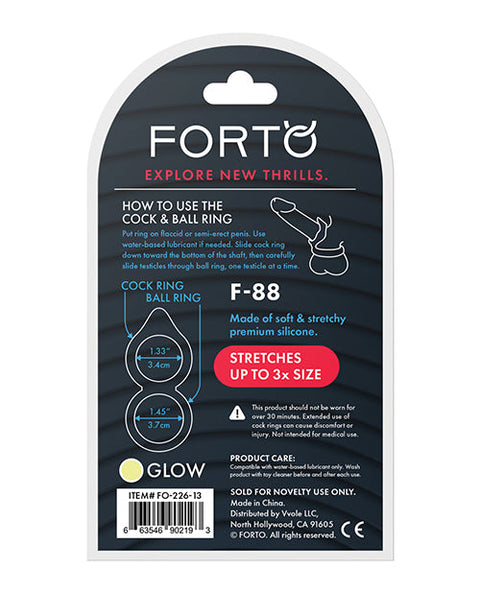Forto F-88 Double Ring Liquid Silicone Cock Ring