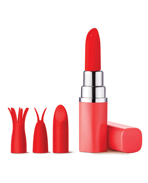 Luv Inc. Lipstick Vibrator w/4 Heads
