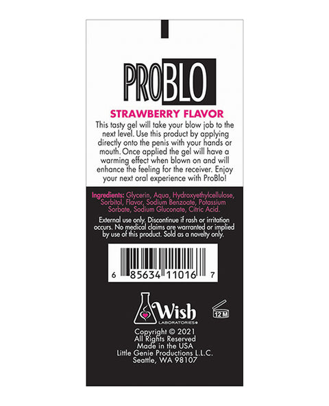 Problo Oral Pleasure Gel - 1.5 oz Strawberry