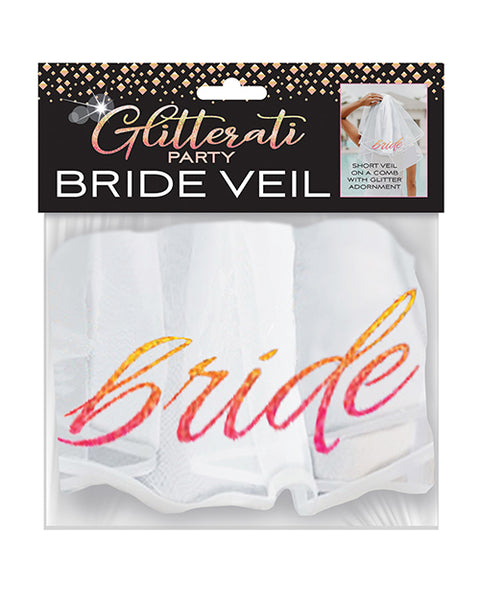 Glitterati Bride Veil - Rose Gold/White