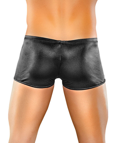 Male Power Satin Lycra Boxer Black