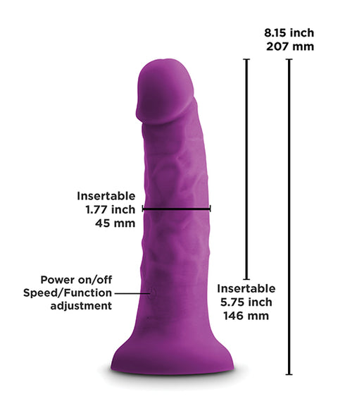 Colours Pleasures 7" Vibrating Dong - Purple