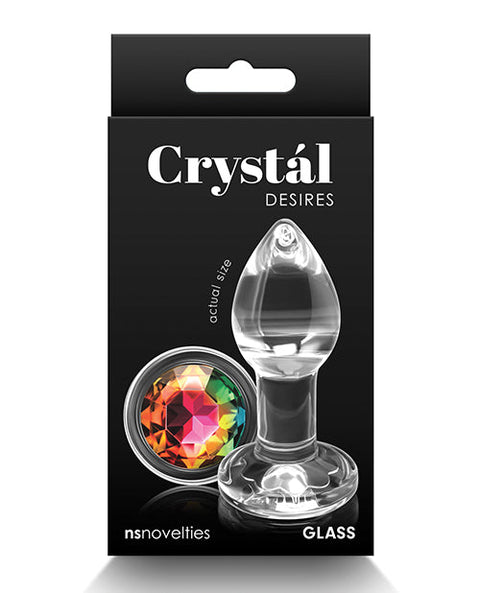Crystal Desires Glass Heart Gem Butt Plug