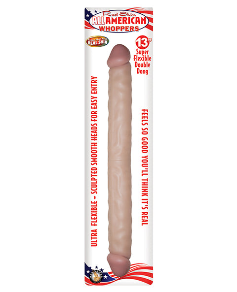 Real Skin All American Whoppers 13" Double Dong - Flesh