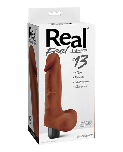 Real Feel No. 13 Long 8.5" Vibe Waterproof - Mutli-speed