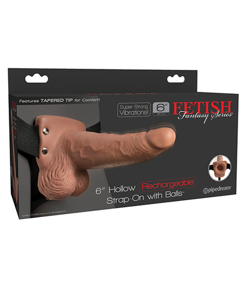Fetish Fantasy Series 6" Hollow Rechargeable Strap On