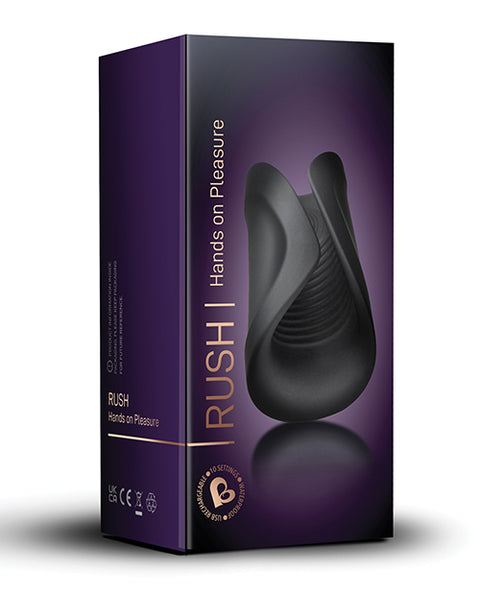 Rocks Off Rush Rechargeable Stroker - Black