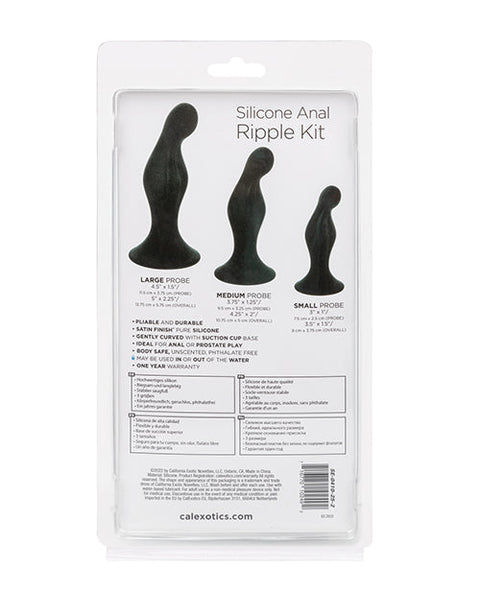 Silicone Anal Ripple Kit - Black