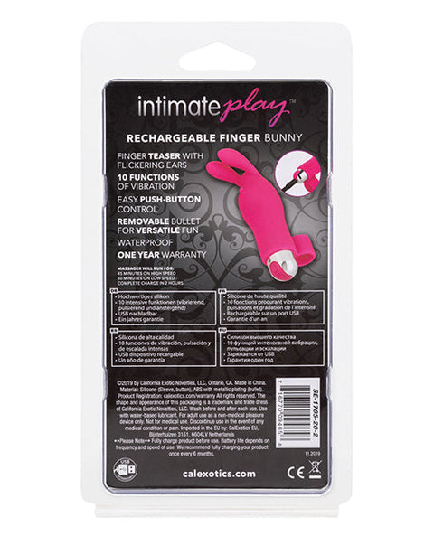 Intimate Play Rechargeable Finger Bunny - Pink