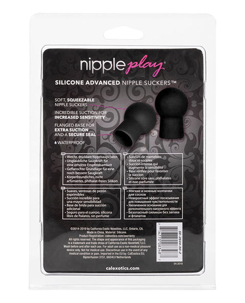 Nipple Play Advanced Silicone Nipple Suckers - Black