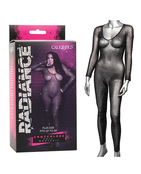 Radiance Crotchless Full Body Suit Black