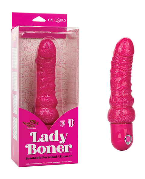 Naughty Bits Lady Boner Bendable Personal Vibrator - Pink