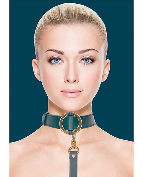 Shots Ouch Halo Collar w/Leash - Green