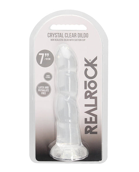 Shots RealRock Crystal Clear 7" Dildo
