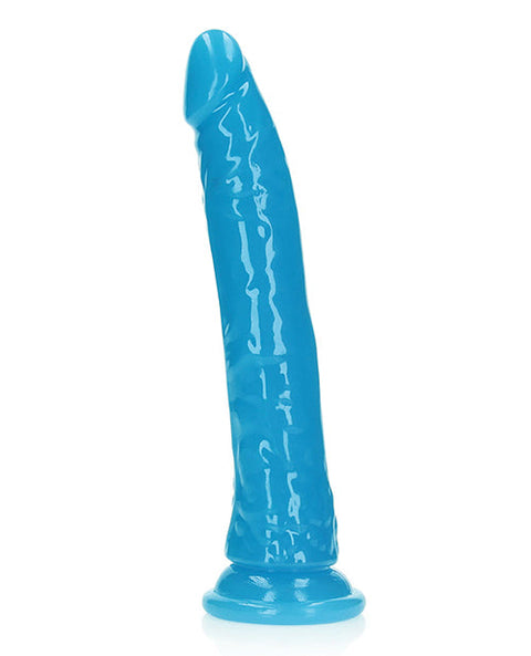 Shots RealRock 9" Slim Dildo Glow in the Dark - Neon