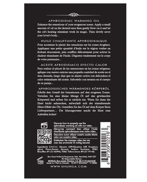 Shunga Warming Oil - 3.5 oz