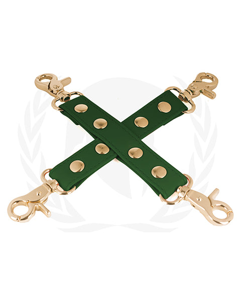 Spartacus PU Hog Tie w/Gold Hardware