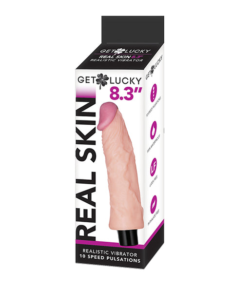 Get Lucky 8.3" Real Skin Series Vibrating - Flesh