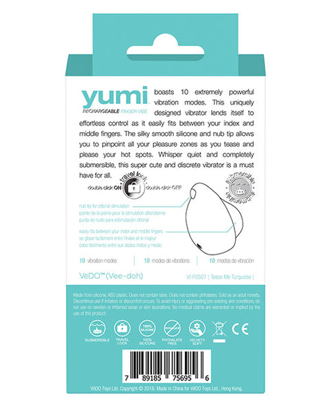 VeDO Yumi Finger Vibe - Tease Me Turquoise