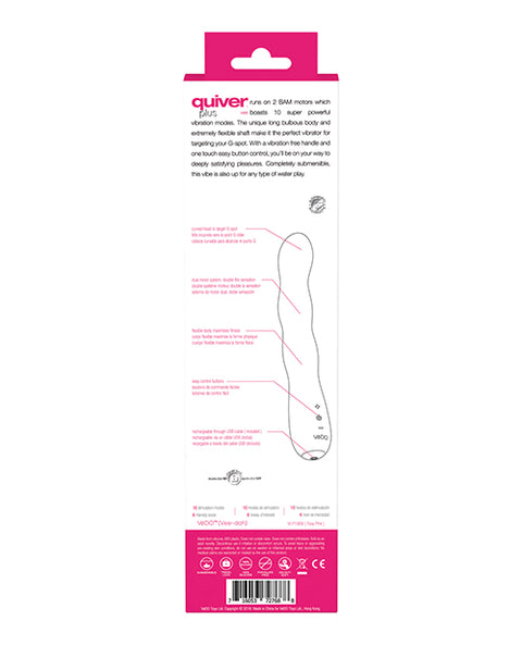VeDO Quiver Plus Rechargeable Vibe - Foxy Pink
