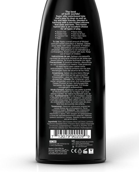 Wicked Sensual Care Hybrid Lubricant - 8 oz Fragrance Free