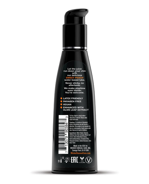 Wicked Sensual Care Water Based Lubricant - 4 oz Sweet Peach
