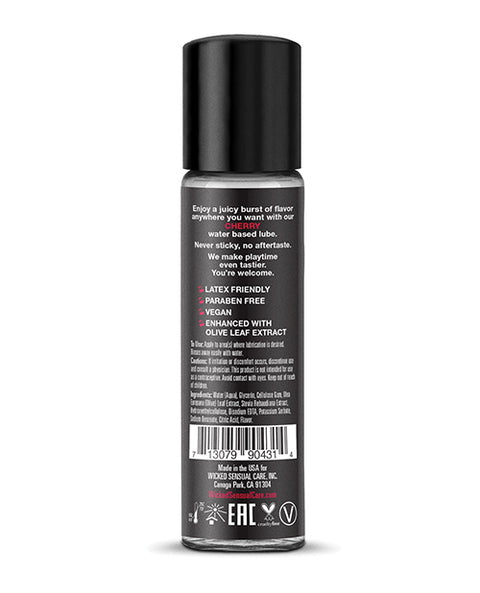 Wicked Sensual Care Aqua Water Based Lubricant - 1 oz Cherry